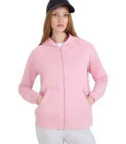 4F F1763 - Trui met kap Met Volledige Ritssluiting - Roze pink Sale