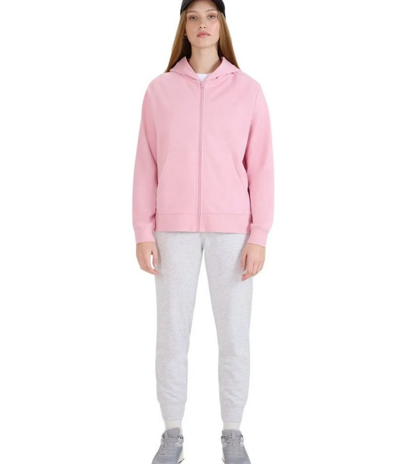 4F F1763 - Trui met kap Met Volledige Ritssluiting - Roze pink Sale