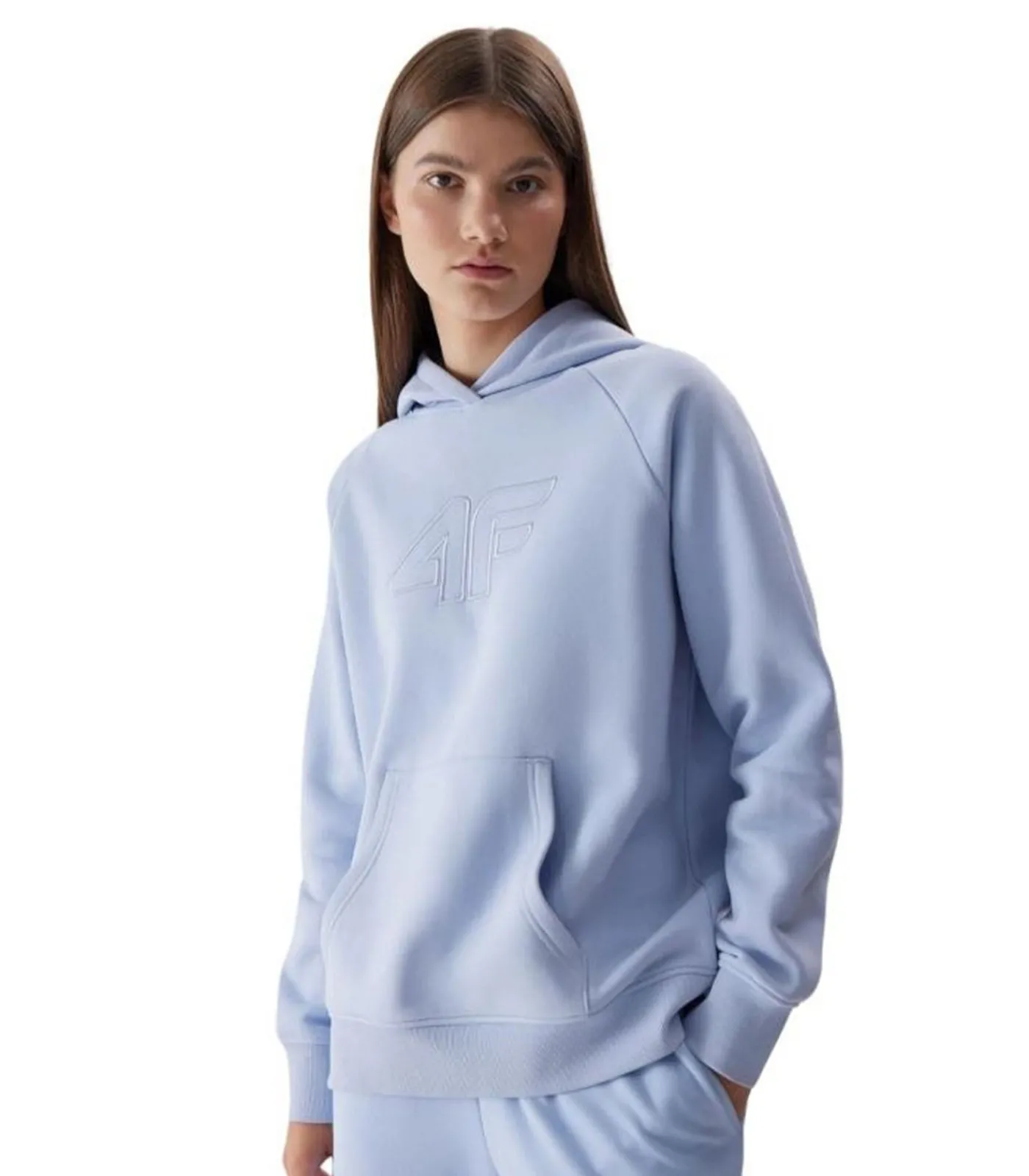 4F AW23TSWSF0765 - Trui met kap - violet