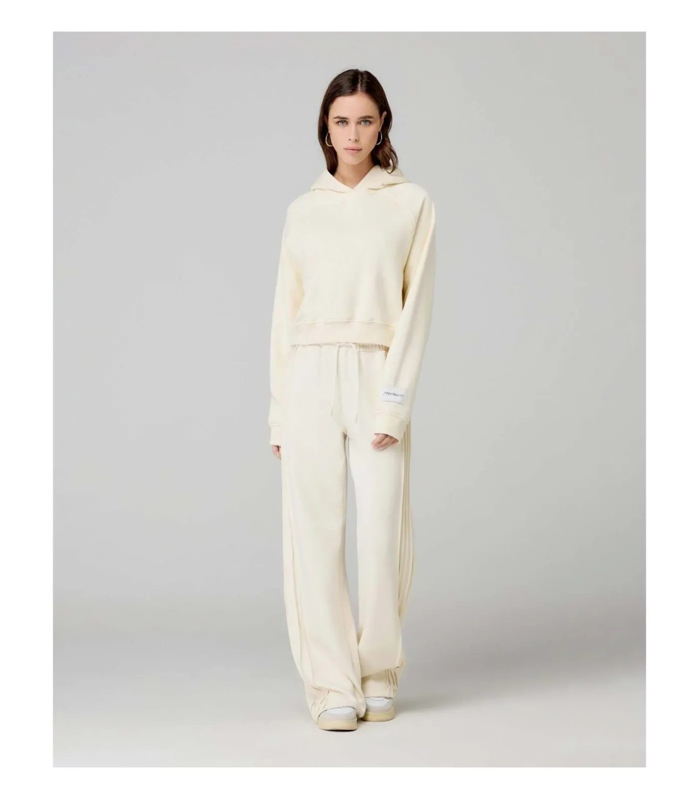 HINNOMINATE Felpa Cappuccio A Scatoletta Con Manica Raglan white Best