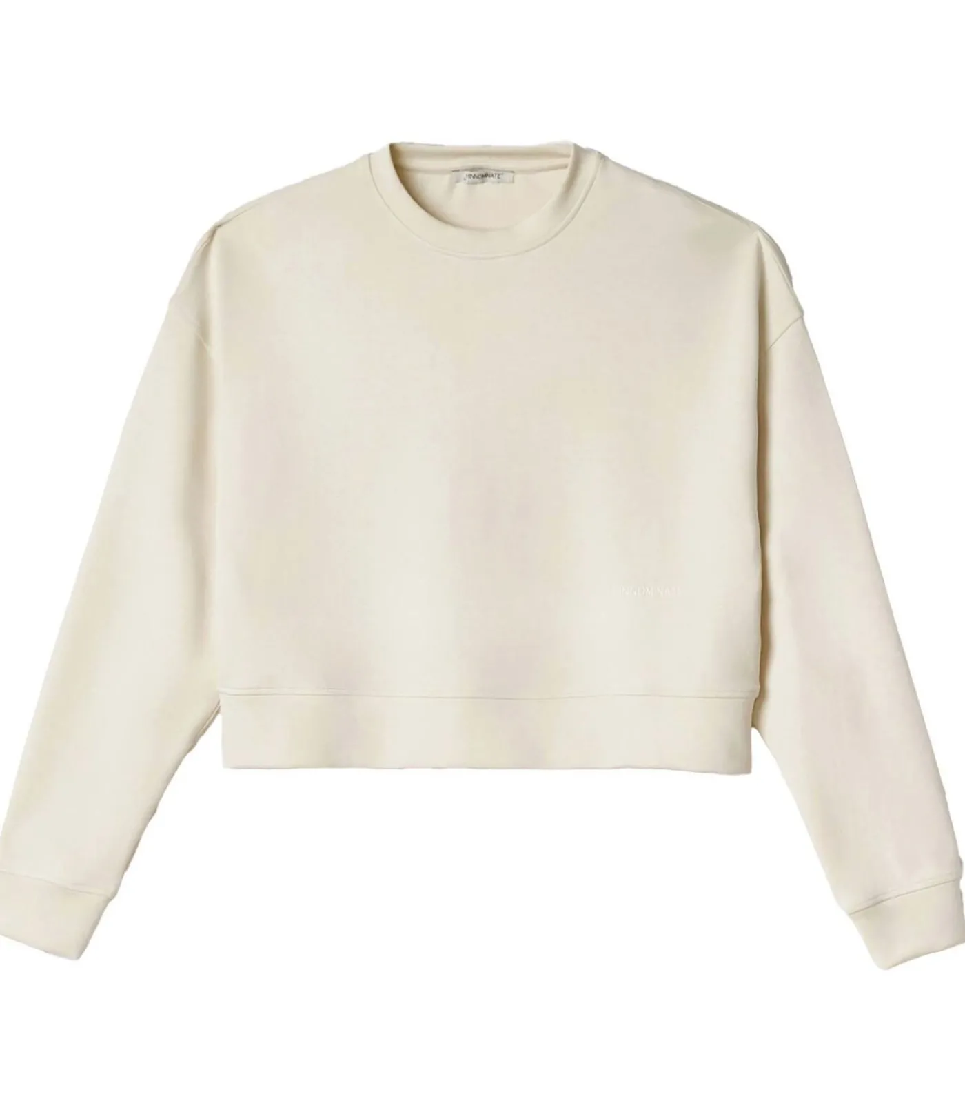 HINNOMINATE Felpa Paricollo Corta In Viscosa white Discount