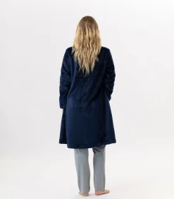 LE CHAT Flanellen pluche jas ESSENTIEL H55B blue Sale