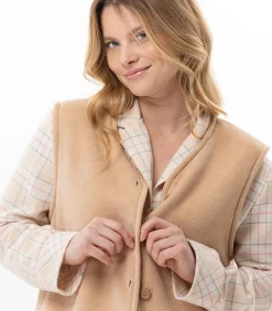 LE CHAT Flanellen pluche vest MONTAUK 130 beige Best