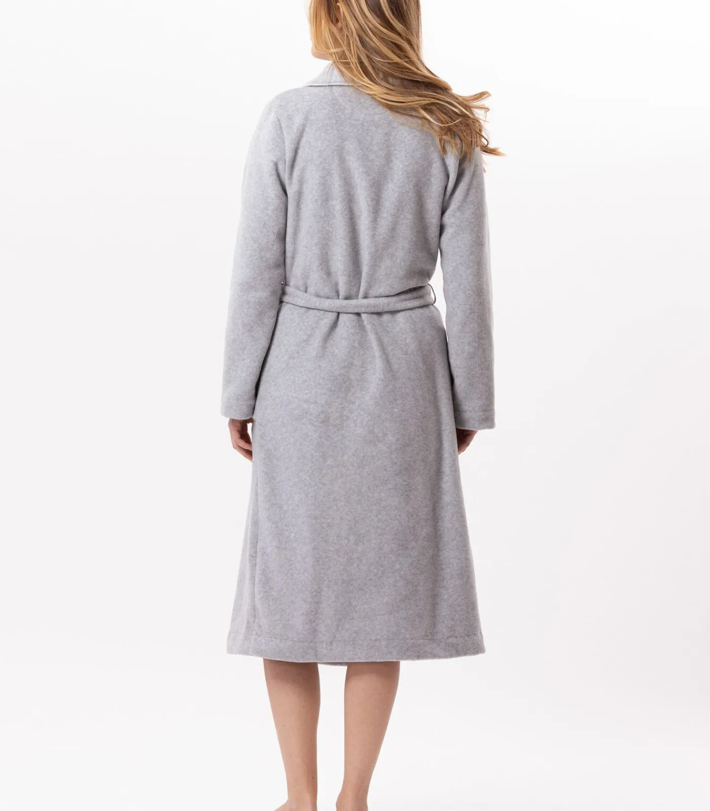 LE CHAT Fleece badjas met overslag ESSENTIEL H65A gray Clearance