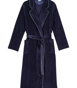 LE CHAT Fleece badjas met overslag ESSENTIEL H65A blue Online