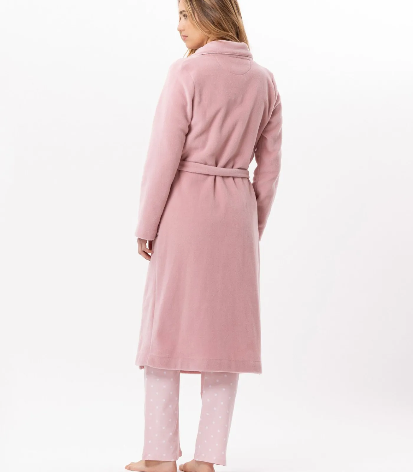 LE CHAT Fleece badjas met overslag ESSENTIEL H65A pink Outlet