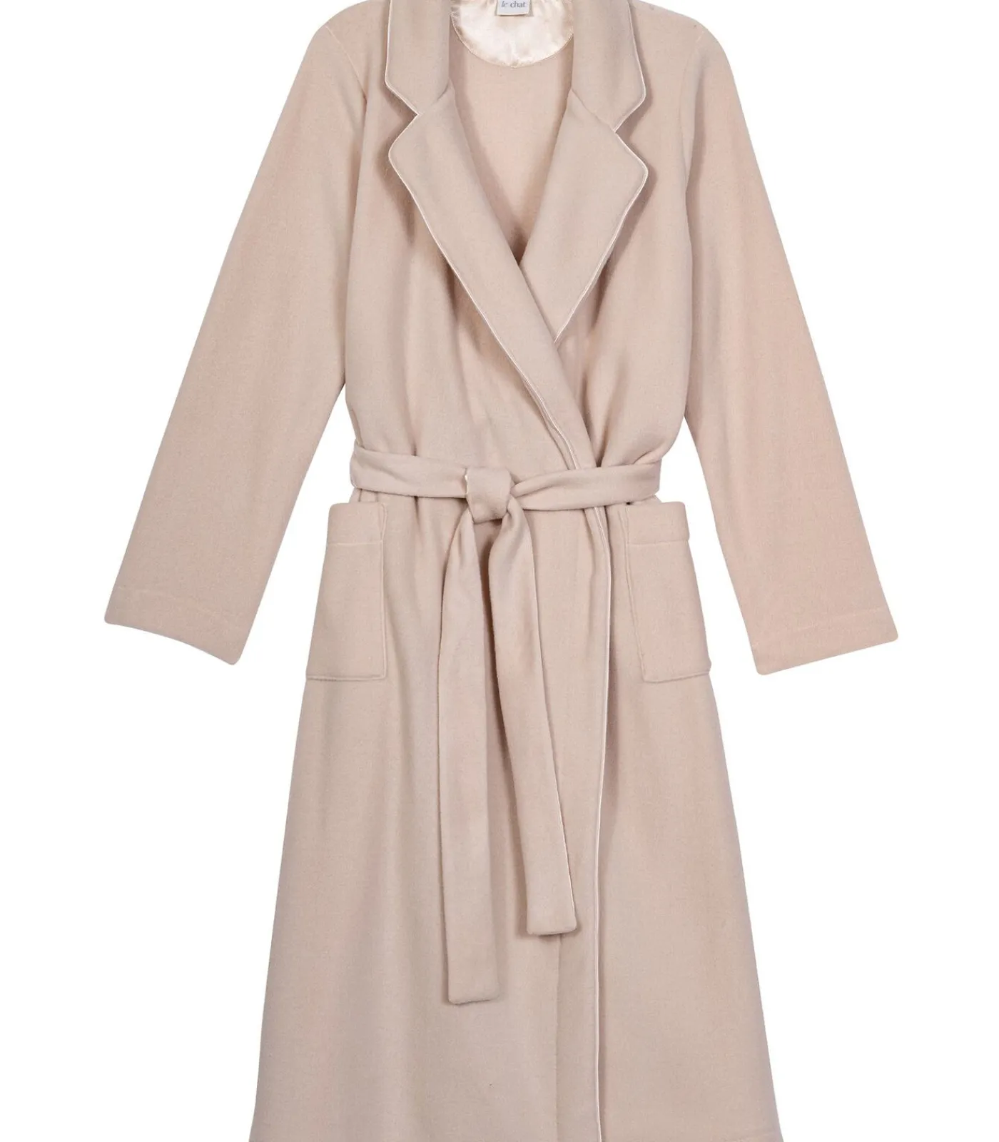 LE CHAT Fleece badjas met overslag ESSENTIEL H65A beige Discount
