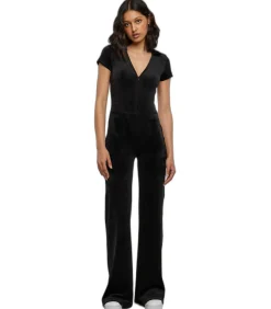 Urban Classics Fluwelen jumpsuit voor dames black Outlet
