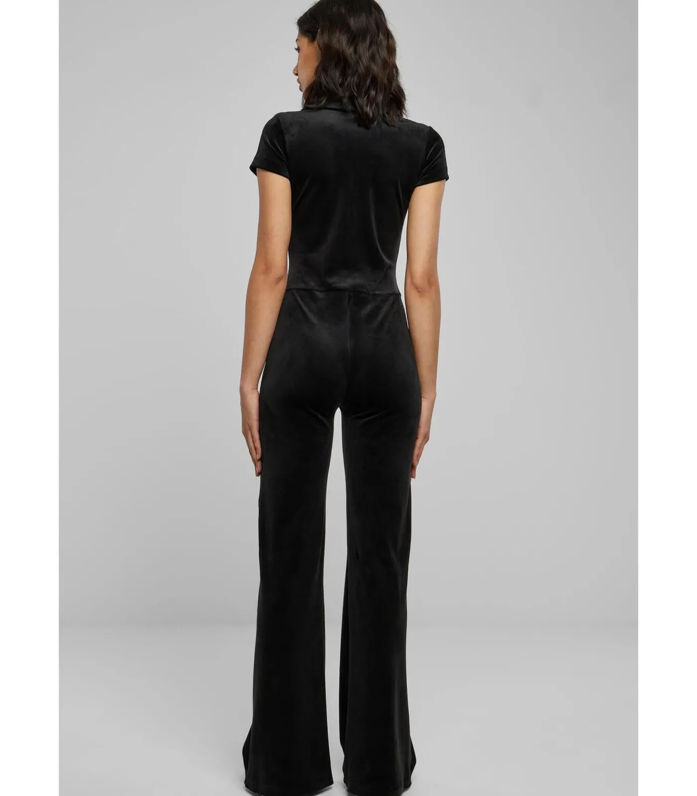Urban Classics Fluwelen jumpsuit voor dames black Outlet
