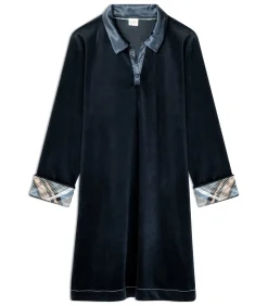 LE CHAT Fluwelen jurk BRADLEY 140 blue Clearance