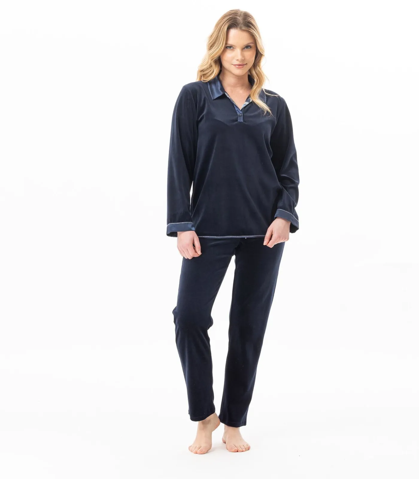 LE CHAT Fluwelen pyjama BRADLEY 112 blue New