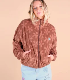 Oxbow Full zip polaire imprimée PANDORA brown Discount