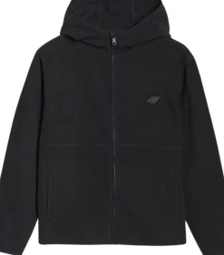 4F WMM00TFLEF315 - Trui met kap Met Volledige Ritssluiting - Zwart black Sale