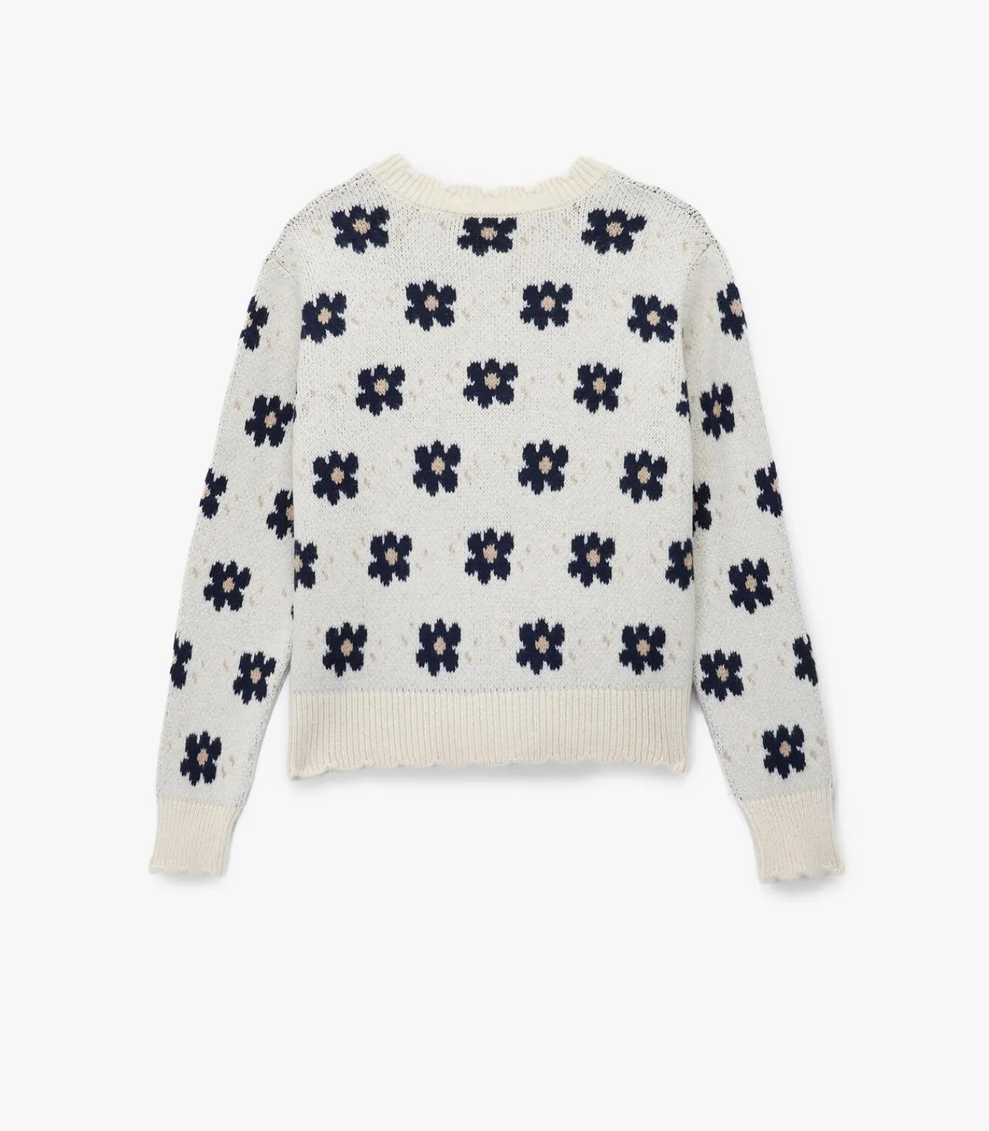 Koton Gebreid vest met bloemenmotief beige