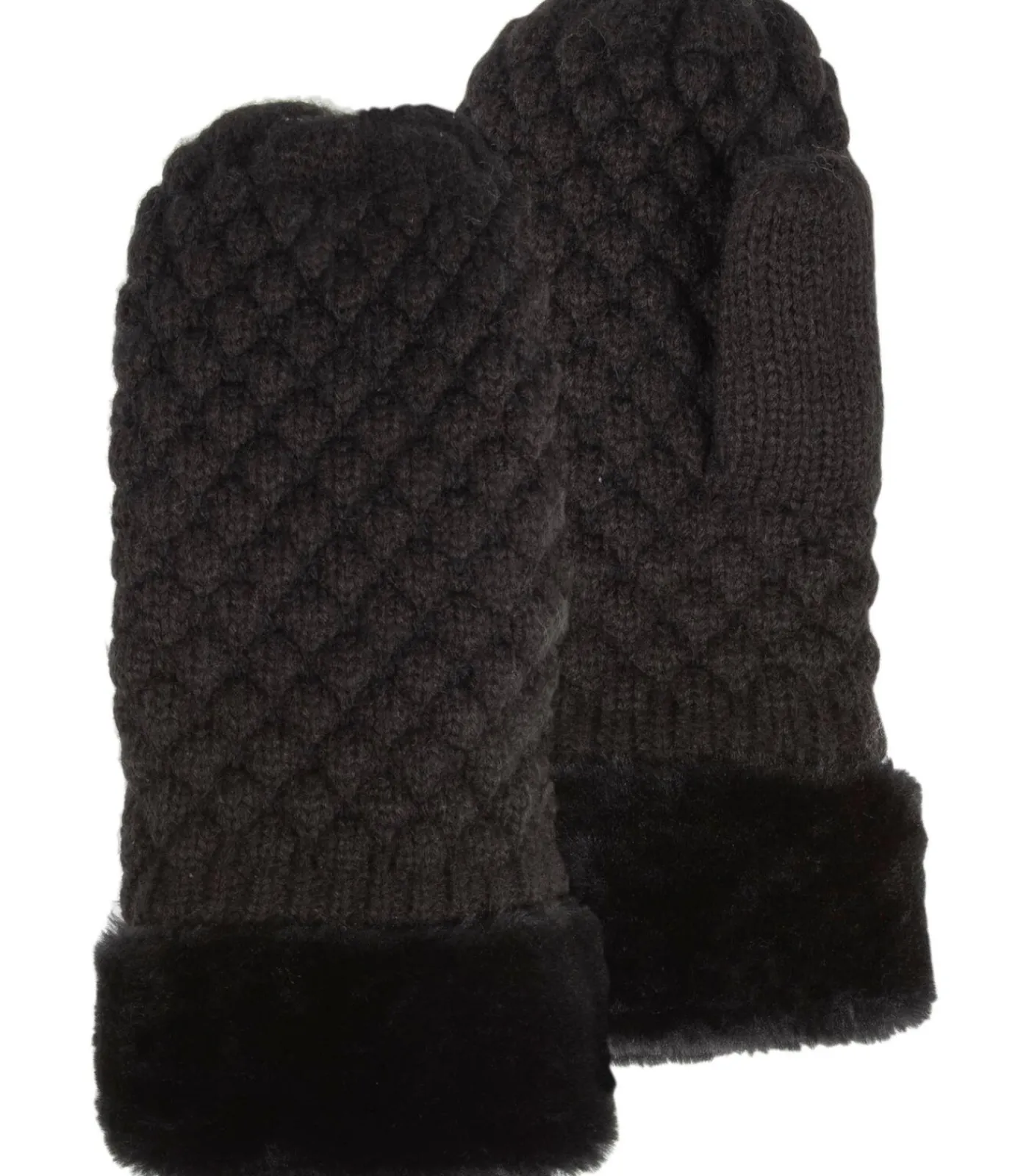 ISOTONER Gebreide dameswanten Zwarte bontrand black Online