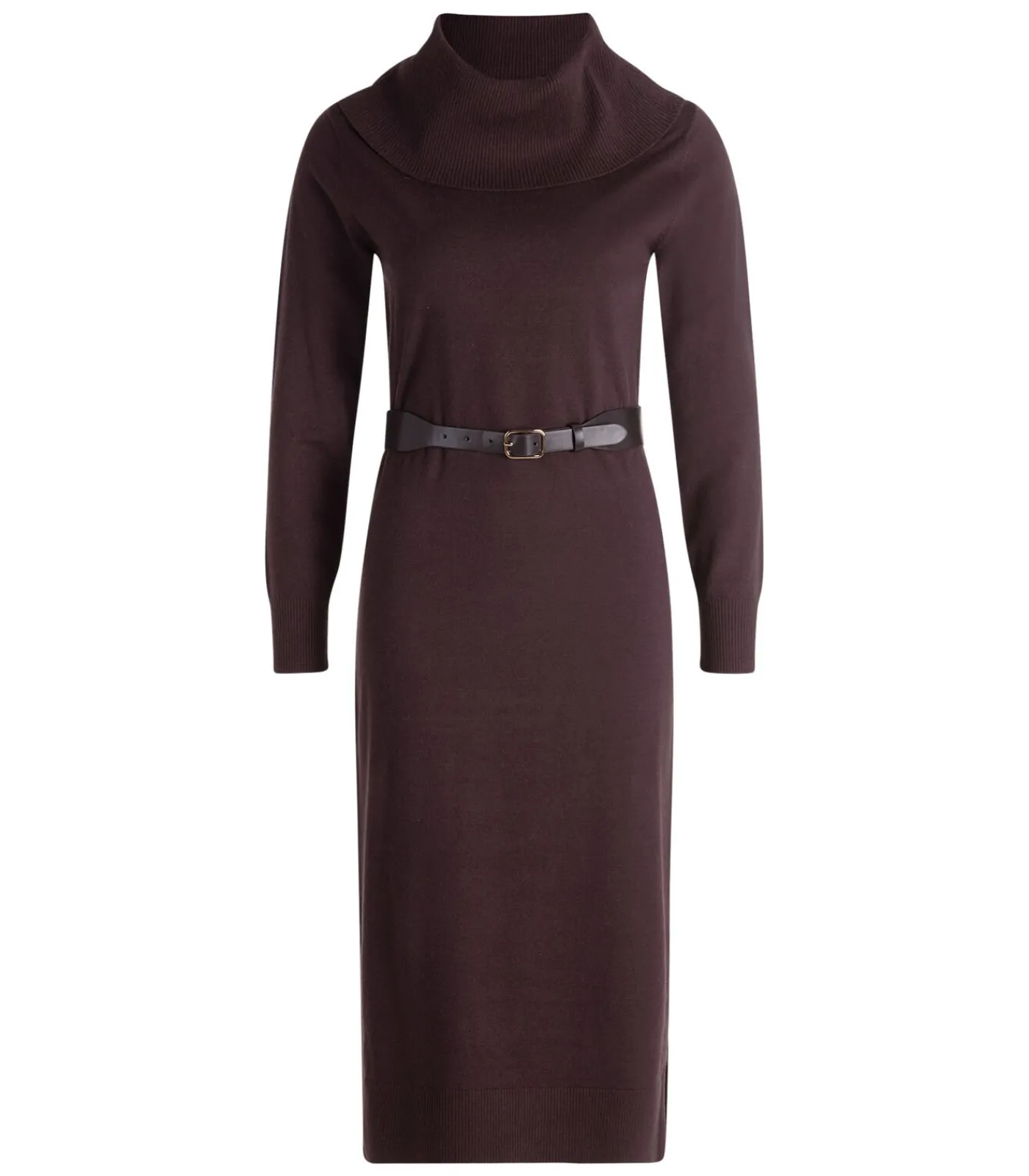 Zero Gebreide jurk darkPurple/brown