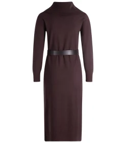 Zero Gebreide jurk darkPurple/brown