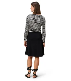 Zero Gebreide jurk black/creme Online