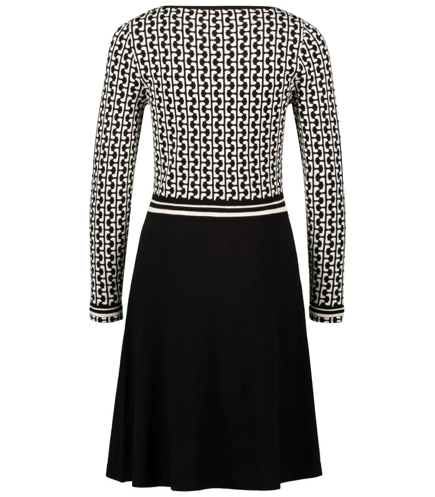 Zero Gebreide jurk black/creme Online