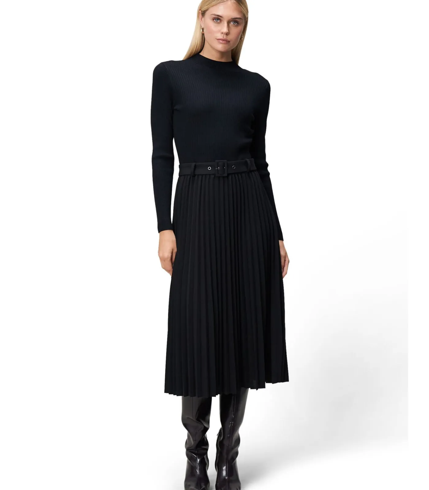 Zero Gebreide jurk black New