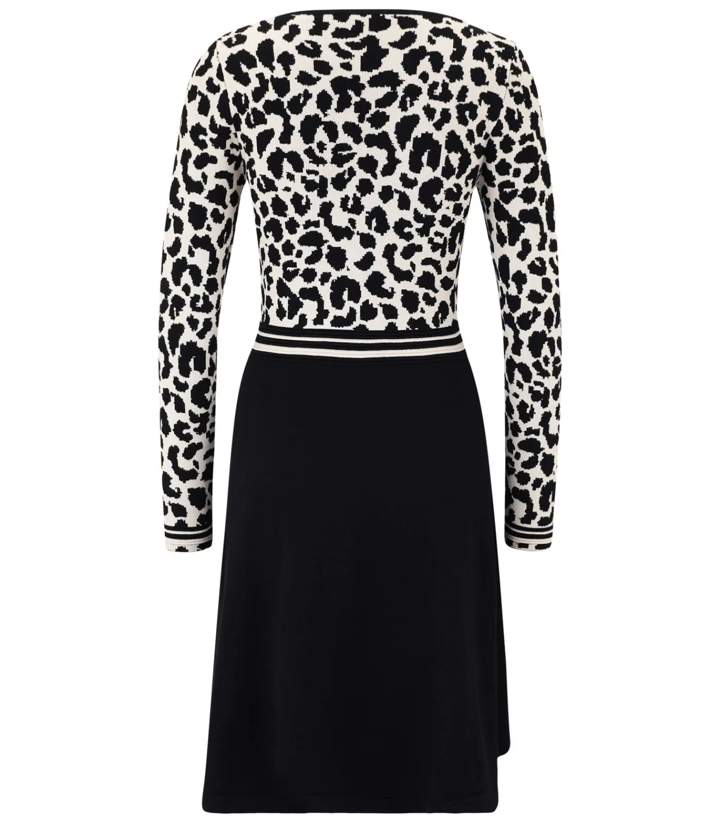 Zero Gebreide jurk black/creme Outlet