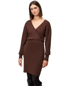 Zero Gebreide jurk black/beige/creme New
