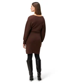 Zero Gebreide jurk black/beige/creme New
