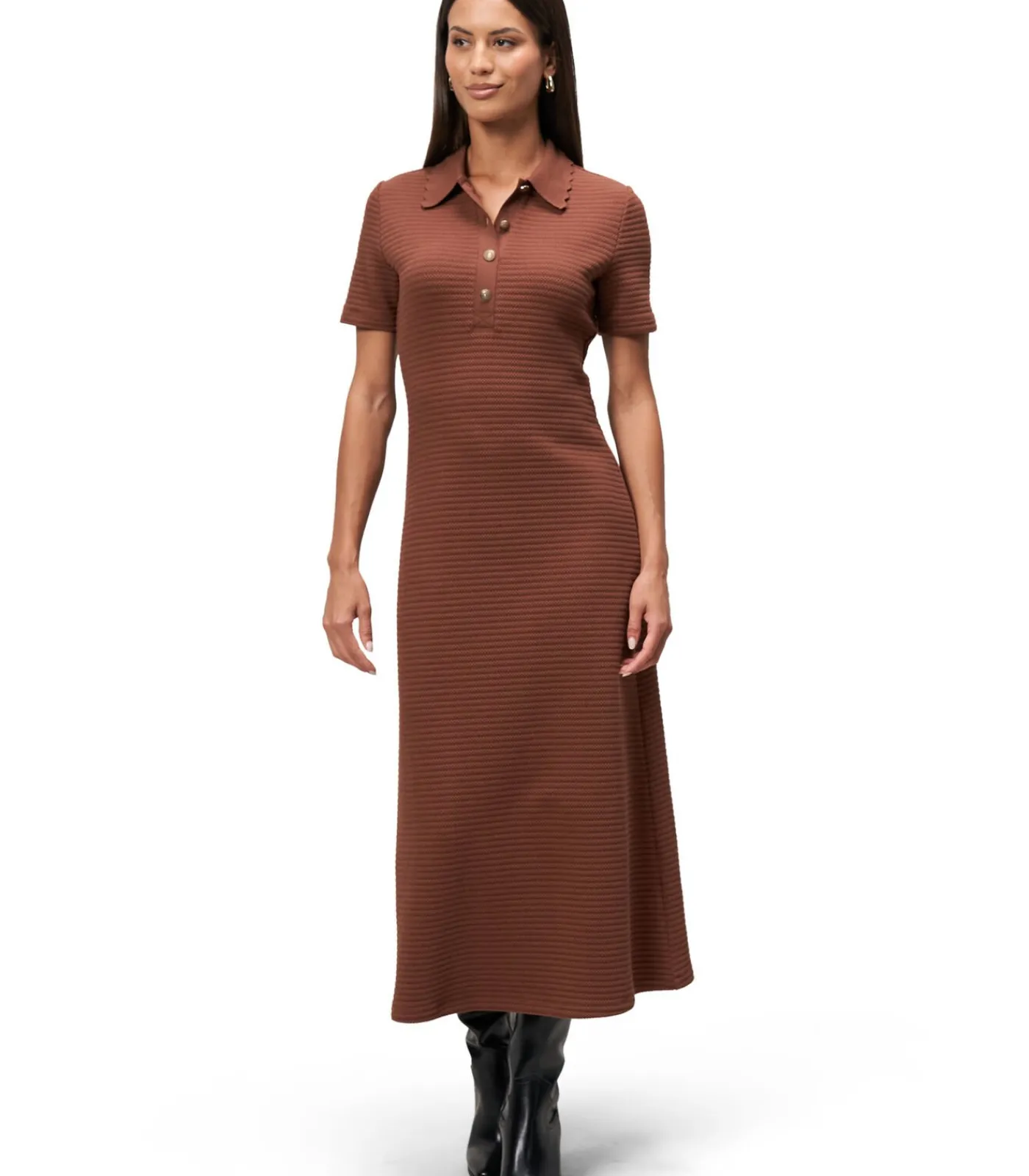 Zero Gebreide jurk beige Online