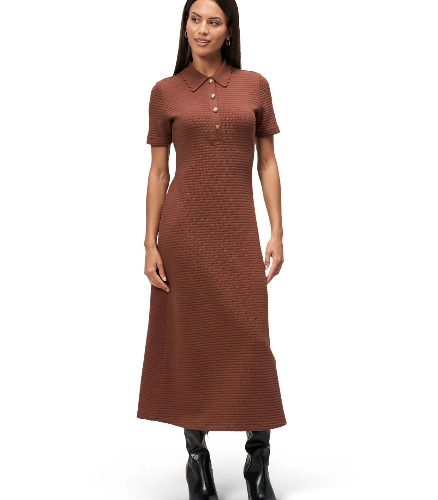 Zero Gebreide jurk beige Online