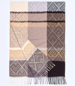 La Fiancée Gebreide rechthoekige sjaal BELLY beige Best