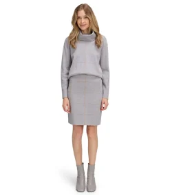 Betty Barclay Gebreide rok darkGrey/beige Outlet
