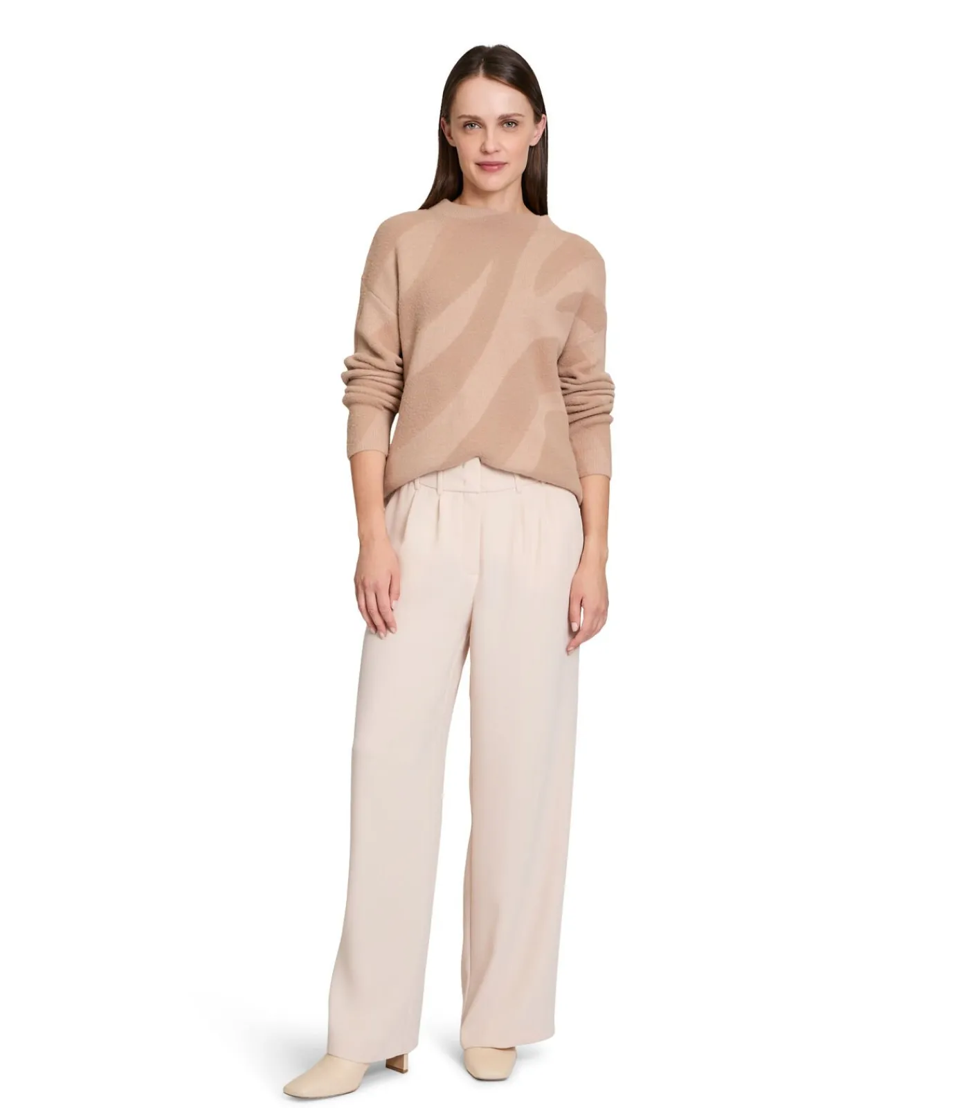 Betty & Co Gebreide trui taupe Clearance