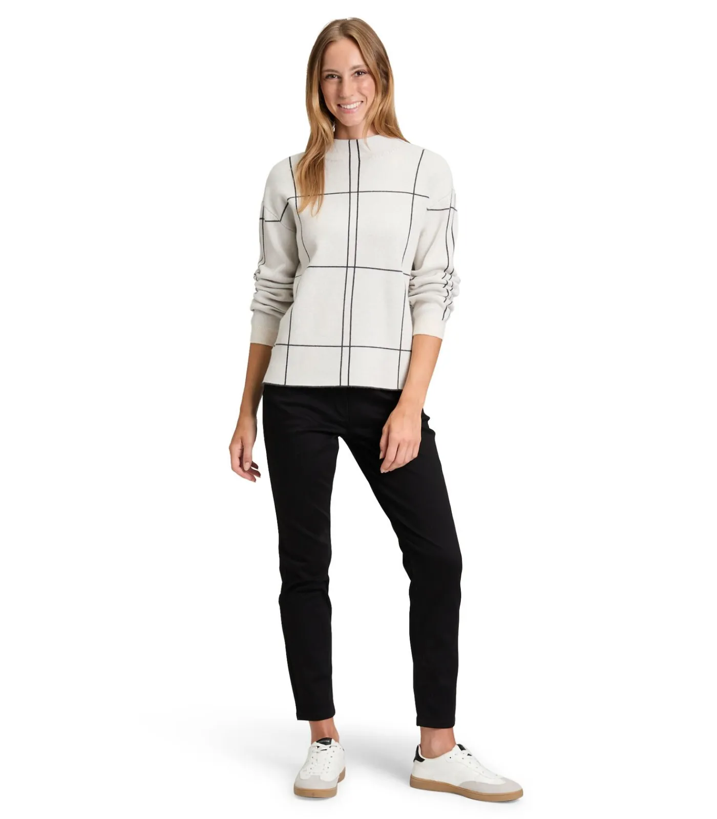 Betty Barclay Gebreide trui creme/gray Discount