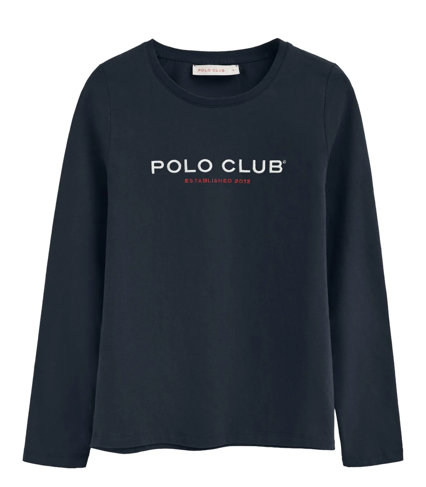 Polo Club Gebroken wit T-shirt met lange mouwen en geborduurd -logo Established 2012 navyBlue