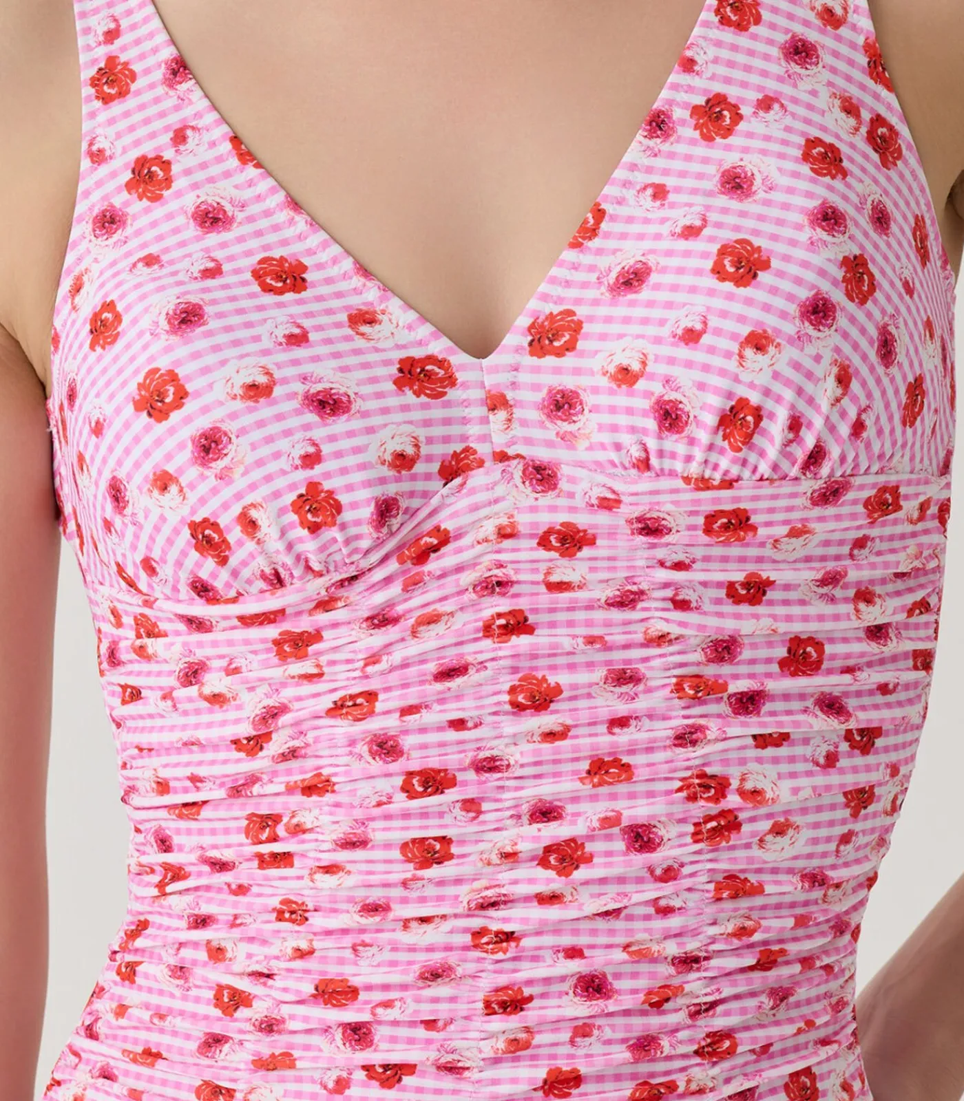 Janine Robin Gedrapeerd badpak uit 1 stuk Escalet fuchsia Online