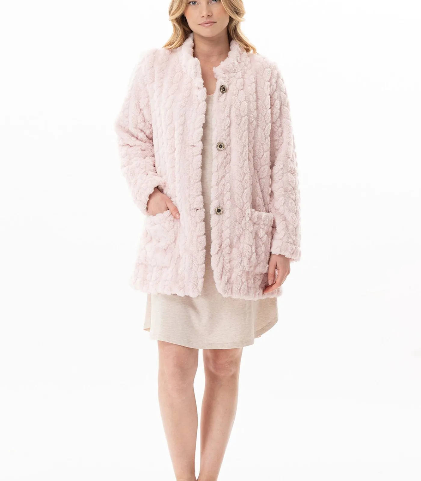 LE CHAT Geknoopt jasje met gevlochten effect ESSENTIEL 174 pink Discount