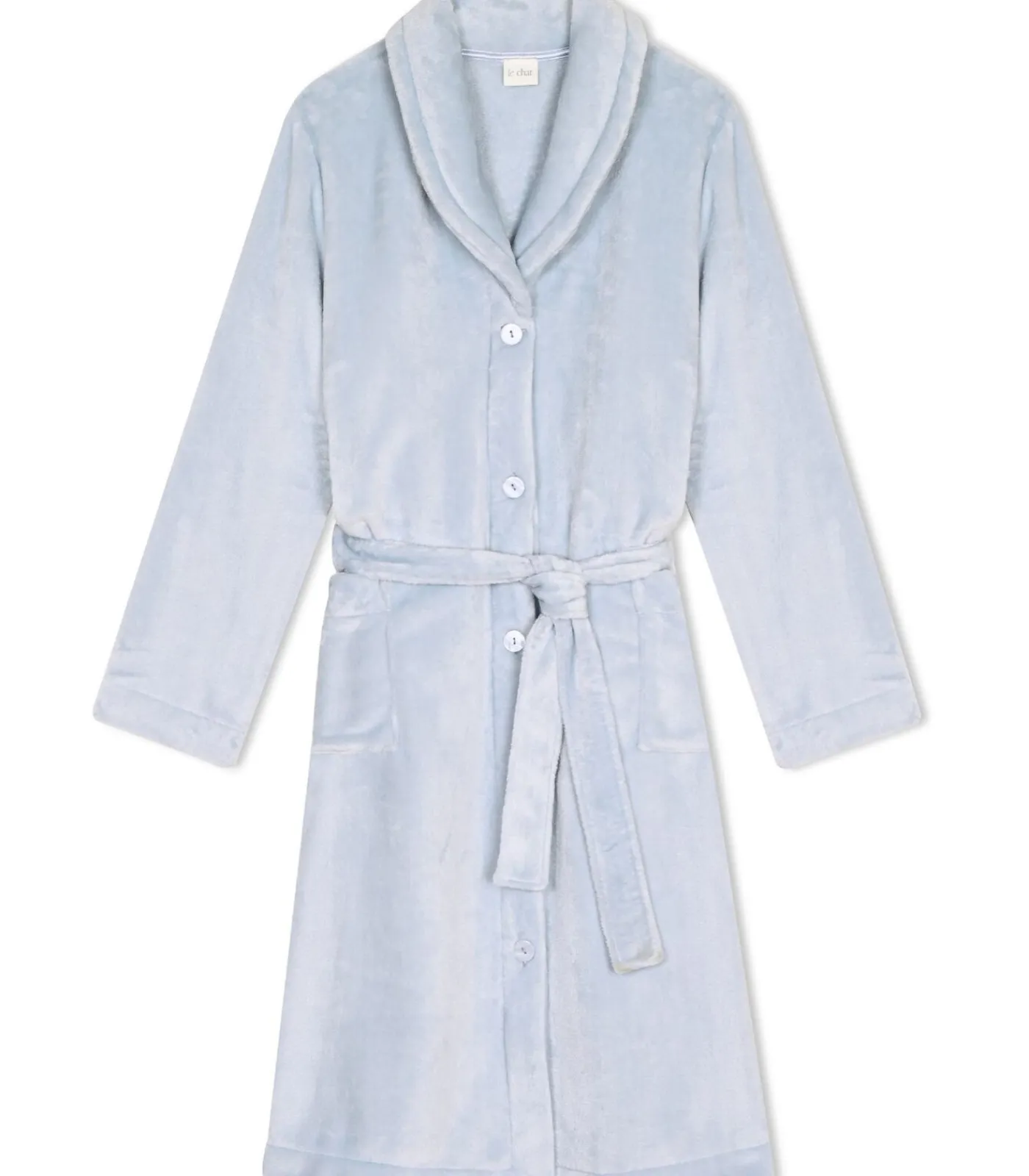 LE CHAT Geknoopte kamerjas van pluche flanel ESSENTIEL H51B blue Online