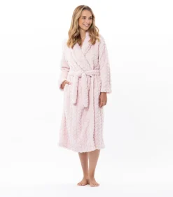 LE CHAT Gekruiste badjas met gevlochten effect ESSENTIEL 160 pink Best