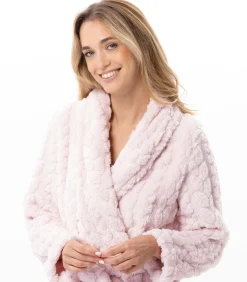 LE CHAT Gekruiste badjas met gevlochten effect ESSENTIEL 160 pink Best