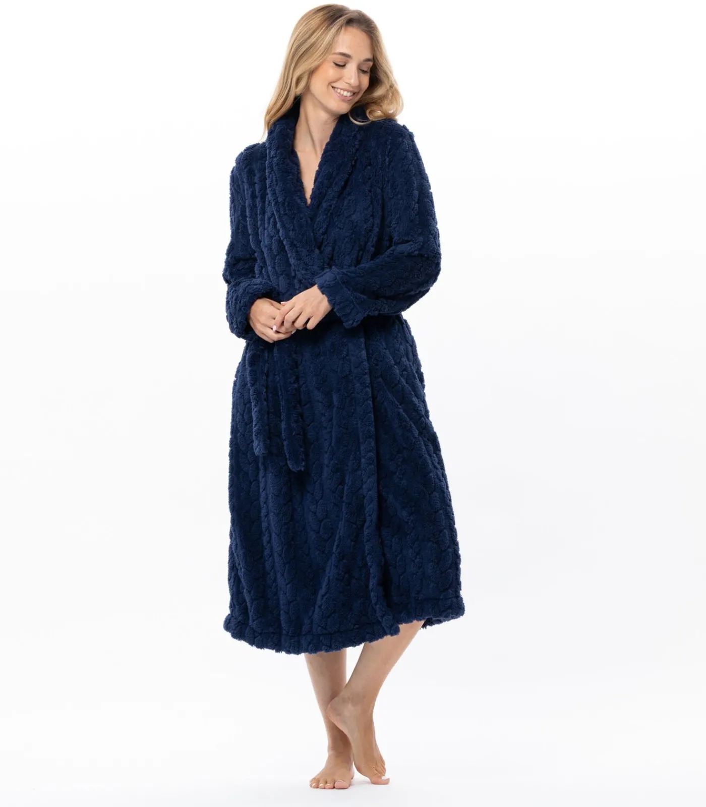 LE CHAT Gekruiste badjas met gevlochten effect ESSENTIEL 160 blue Discount