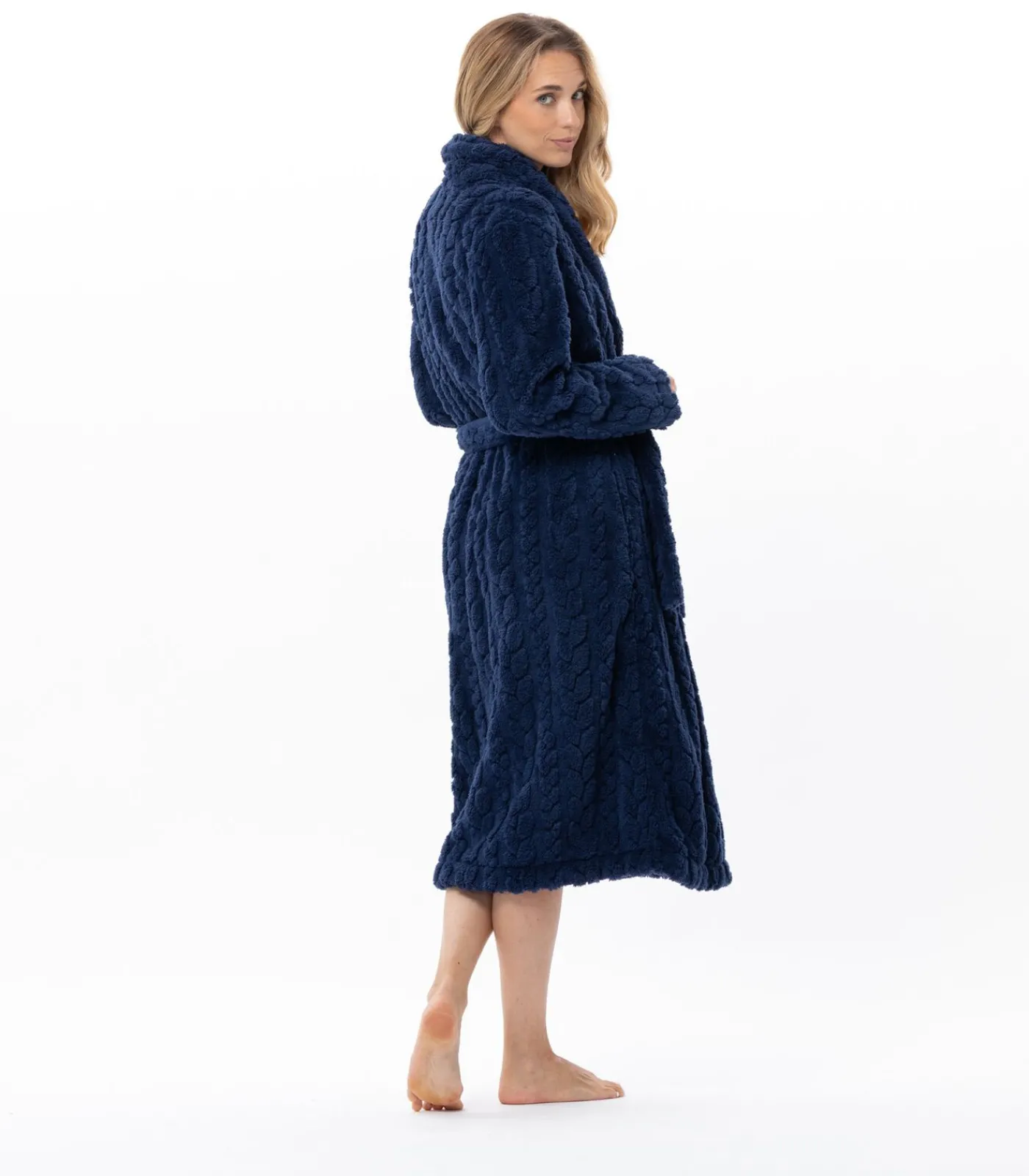 LE CHAT Gekruiste badjas met gevlochten effect ESSENTIEL 160 blue Discount