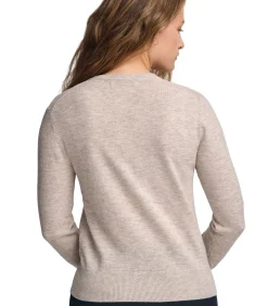 Polo Club Gemêleerd beige trui van merinowol, met slim fit en ronde hals lightBeige Best