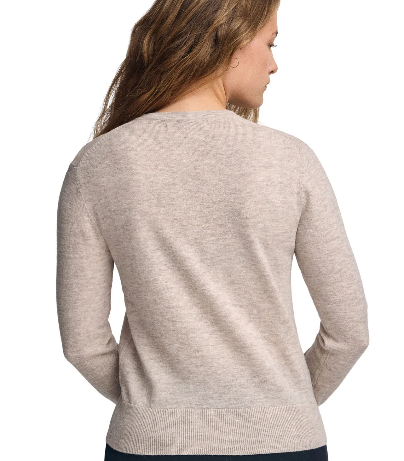 Polo Club Gemêleerd beige trui van merinowol, met slim fit en ronde hals lightBeige Best