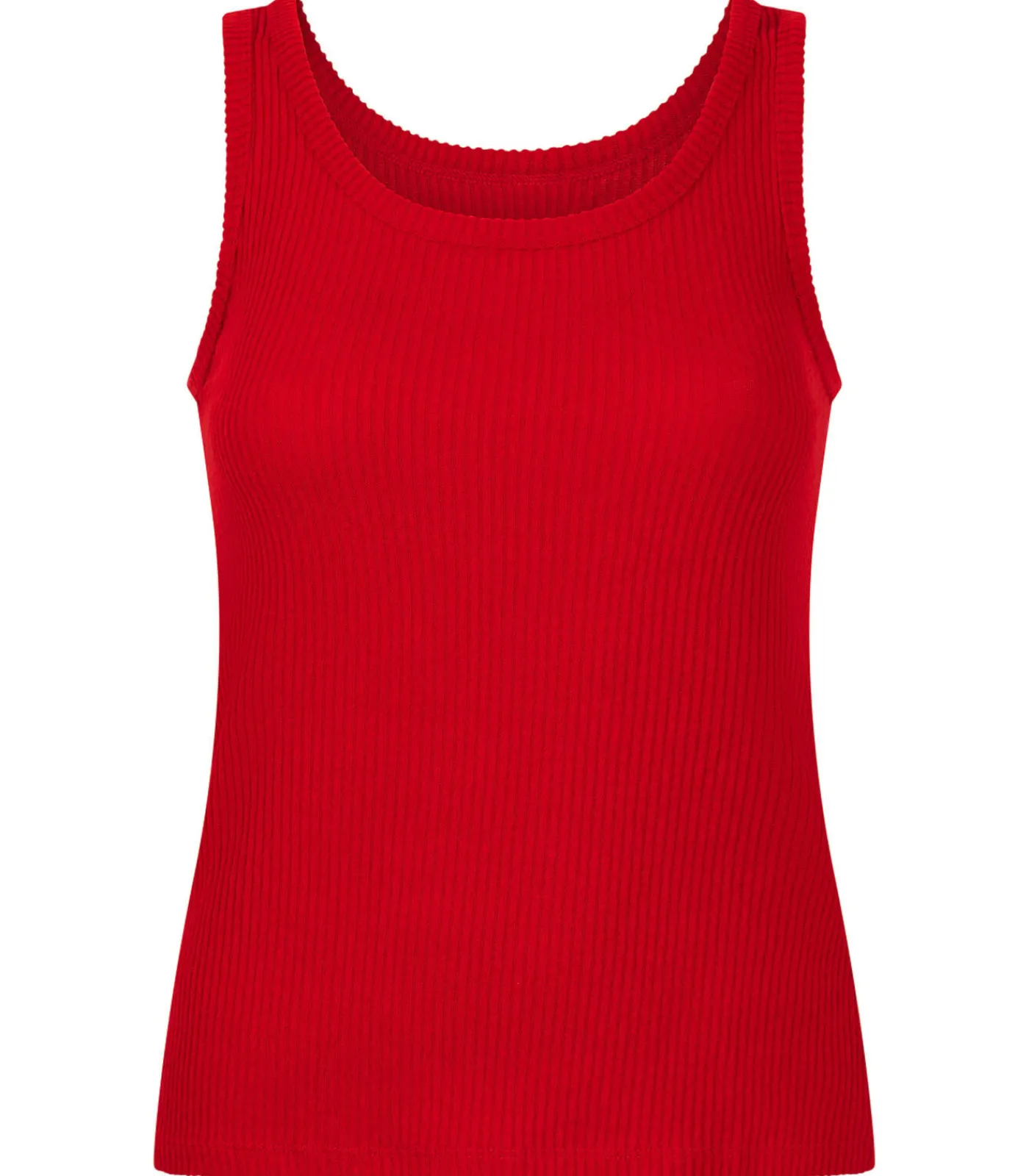 Hunkemöller Geribde singlet van geborstelde jersey red Online