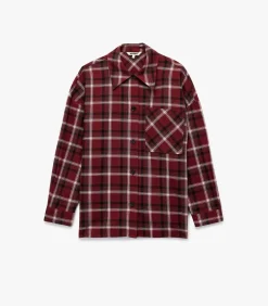 Koton Geruite Lange Mouwen Flanellen Oversized Shacket red Outlet