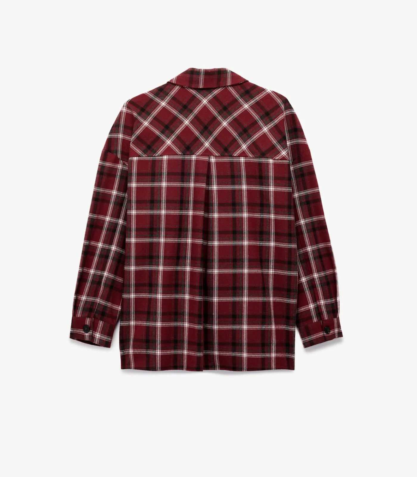 Koton Geruite Lange Mouwen Flanellen Oversized Shacket red Outlet