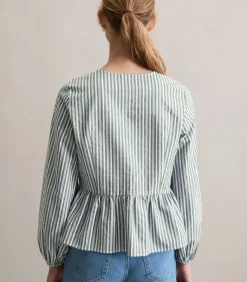 Marc O’Polo DENIM Gestreepte blouse in de vorm van green Best
