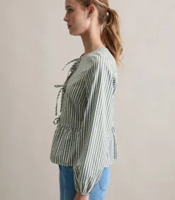Marc O’Polo DENIM Gestreepte blouse in de vorm van green Best