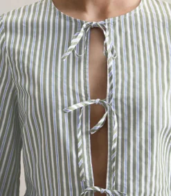Marc O’Polo DENIM Gestreepte blouse in de vorm van green Best