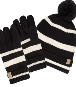 ISOTONER Gestreepte dameshoed Soft Touch black Sale